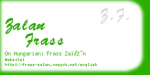 zalan frass business card